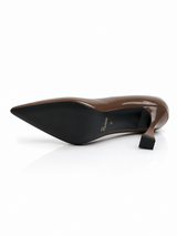 Élancia Chic — Escarpin Vernis Talon Sculpté MD-B5-MOCHA