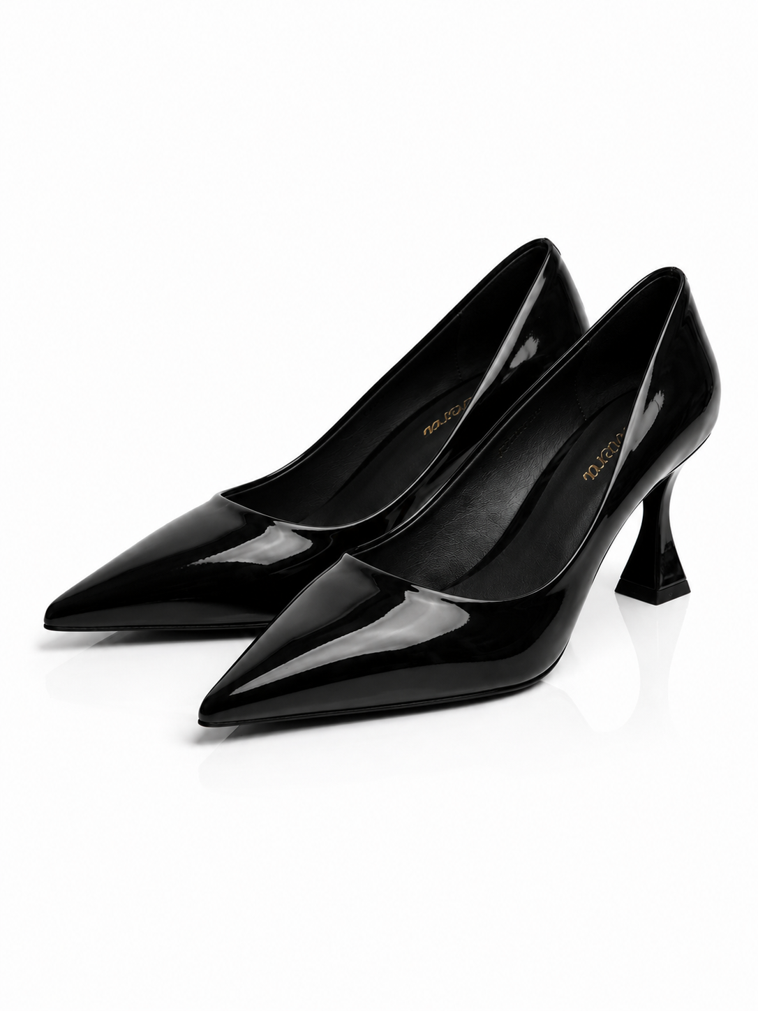 Élancia Chic— Escarpin Vernis Talon Sculpté MD-B5-BLACK