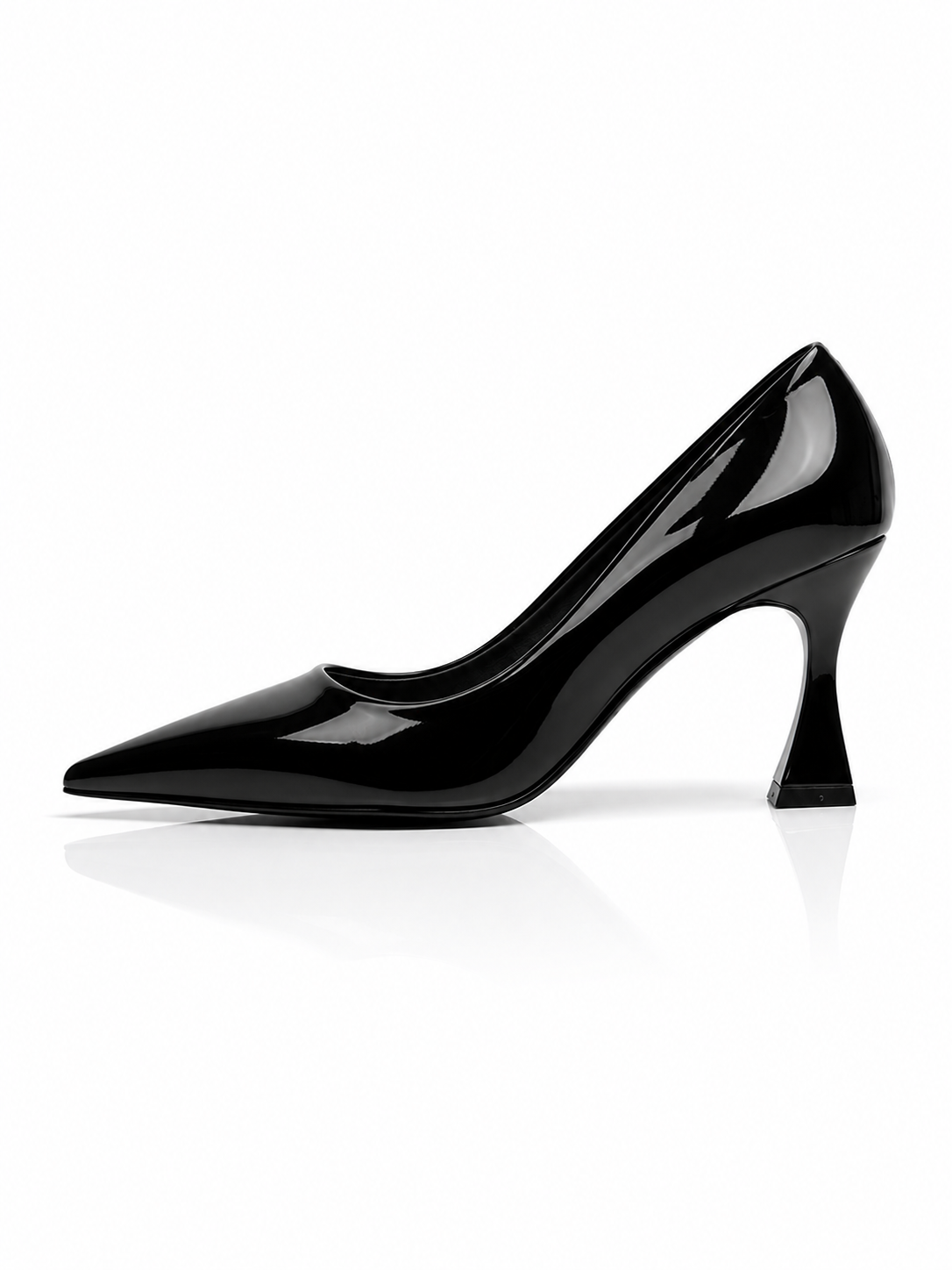 Élancia Chic— Escarpin Vernis Talon Sculpté MD-B5-BLACK