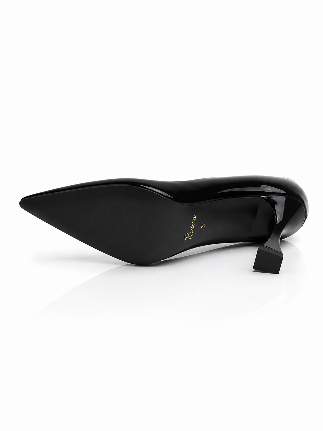 Élancia Chic— Escarpin Vernis Talon Sculpté MD-B5-BLACK